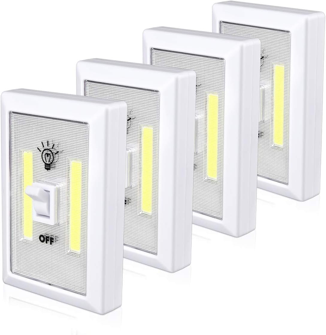Closet Light,Battery Operated Tap Light,Bright Switch Light（4 Pack）