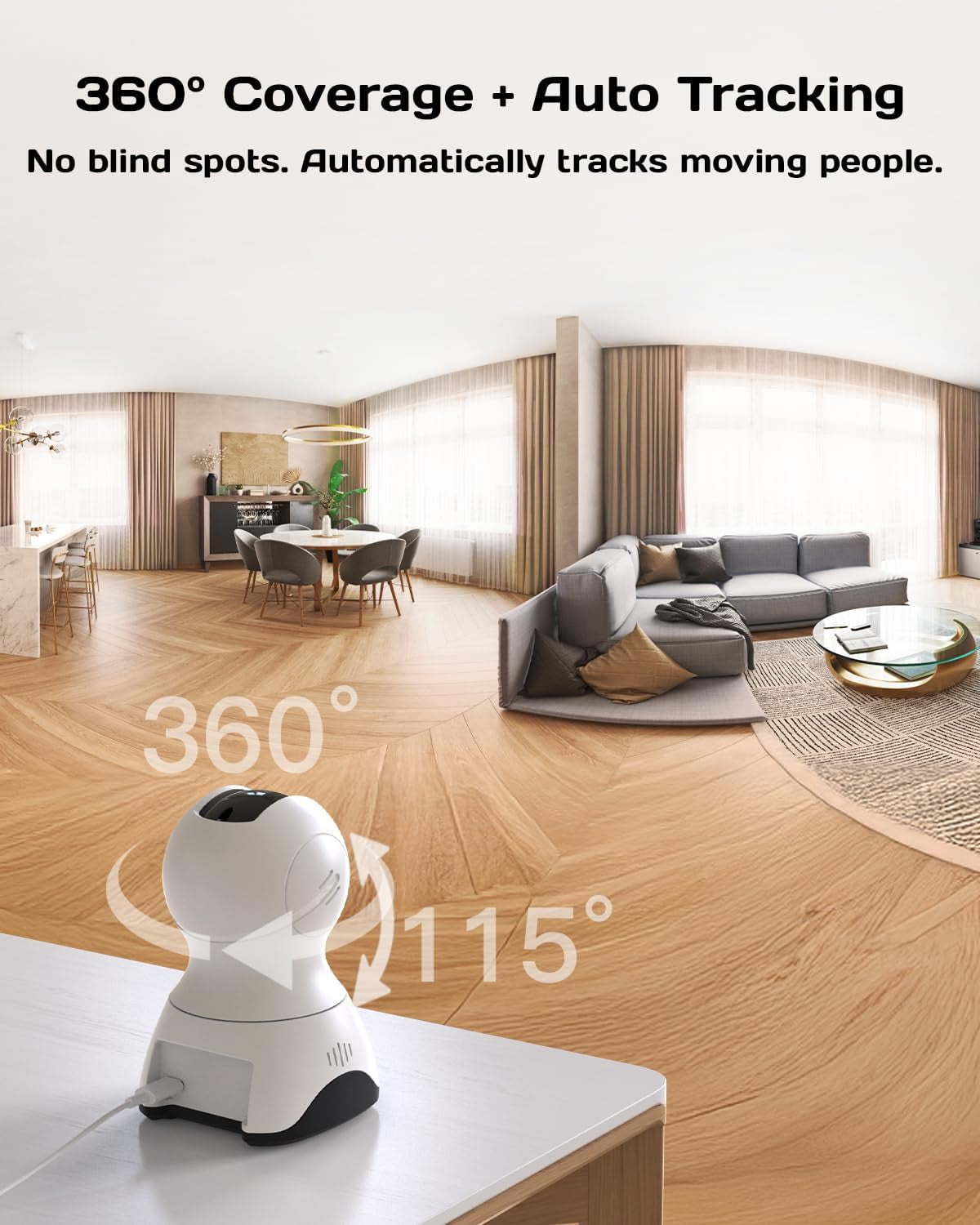 VIMTAG 4K 8MP UHD Indoor Camera Pet/Dog/Cat/Baby/Nanny/Home Security Camera