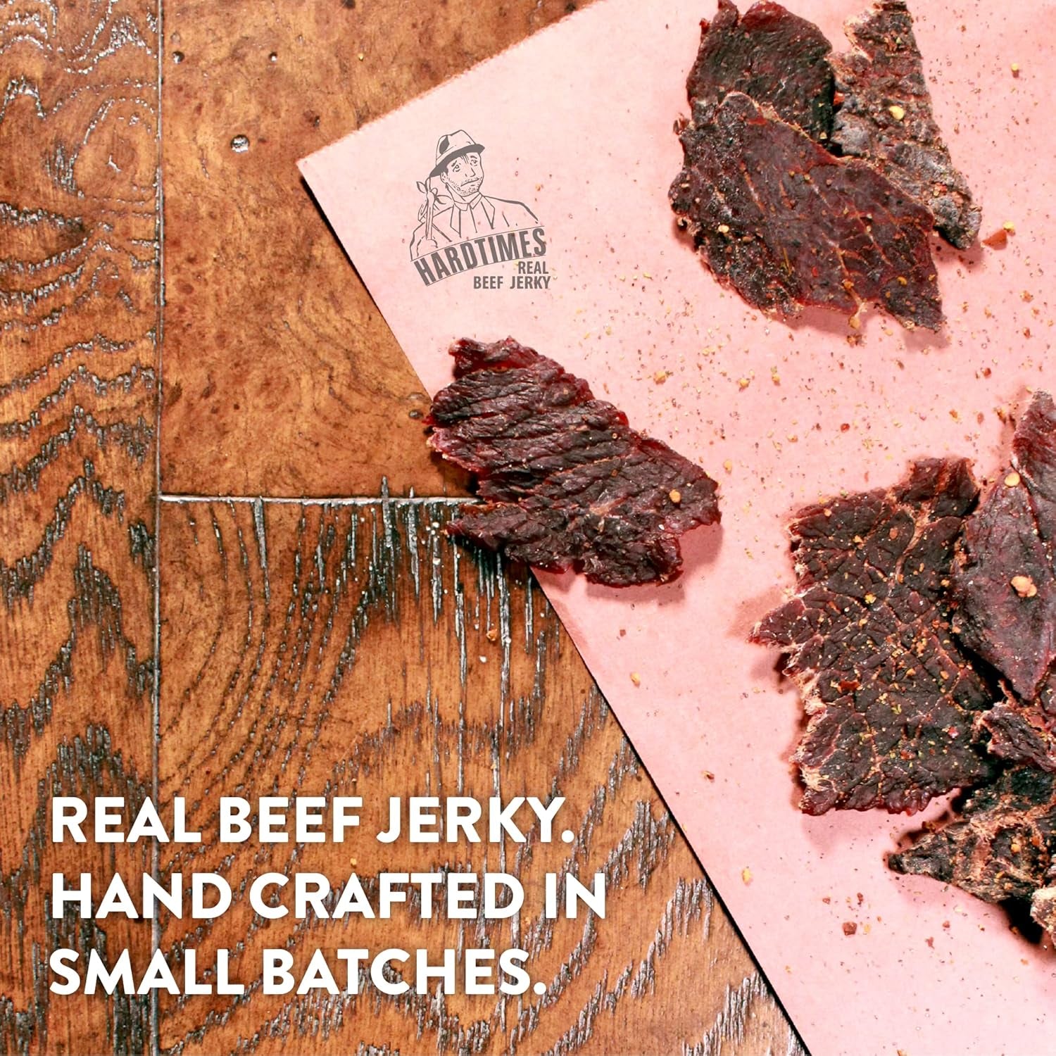Hardtimes Handcrafted Beef Jerky - Original Flavor - 8 Oz. Jar