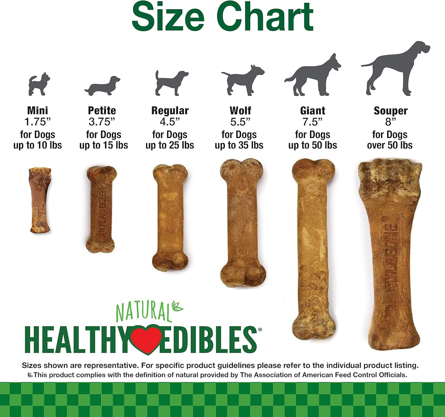 Nylabone Healthy Edibles Natural Dog Chews, Long Lasting Bones for Dogs, Roast Beef & Chicken Flavor Dog Treats, X-Small (8 Count)