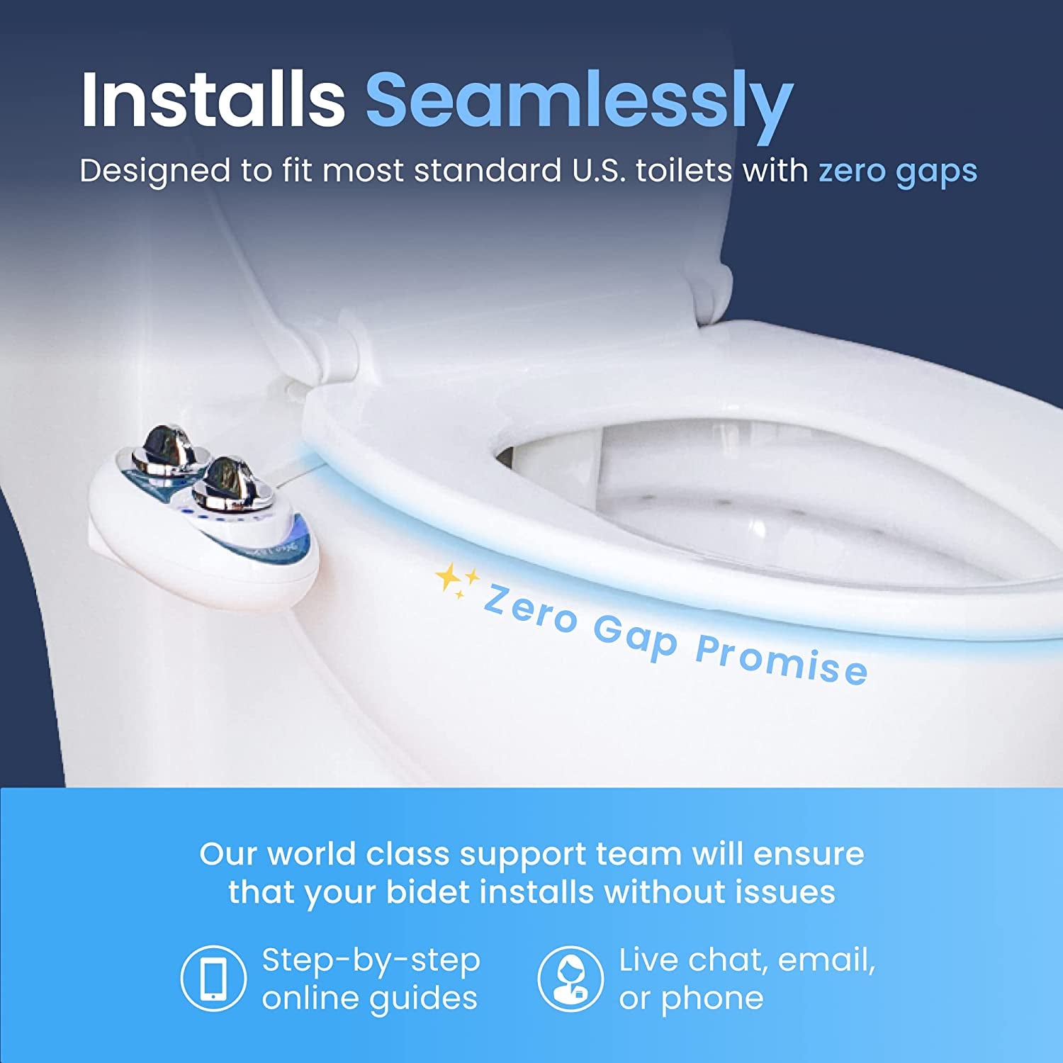 LUXE Bidet NEO 120 - Bidet Attachment for Toilet Seat, White | Non-Electric, Single Nozzle, Self-Cleaning, Adjustable Water Pressure, Rear Wash