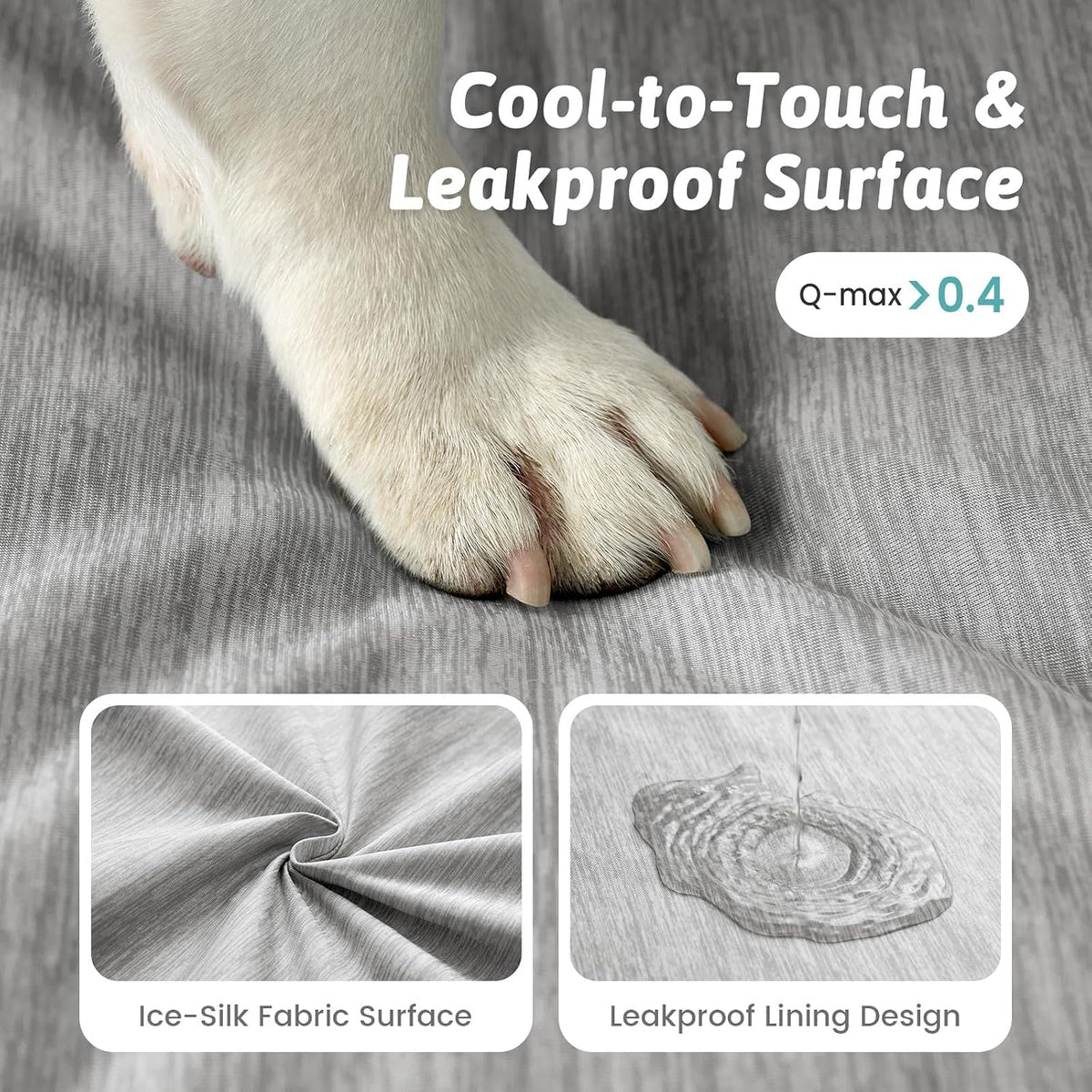 COZY KISS Orthopedic Dog Cooling Bed Washable for Extra Large Dogs, XL
