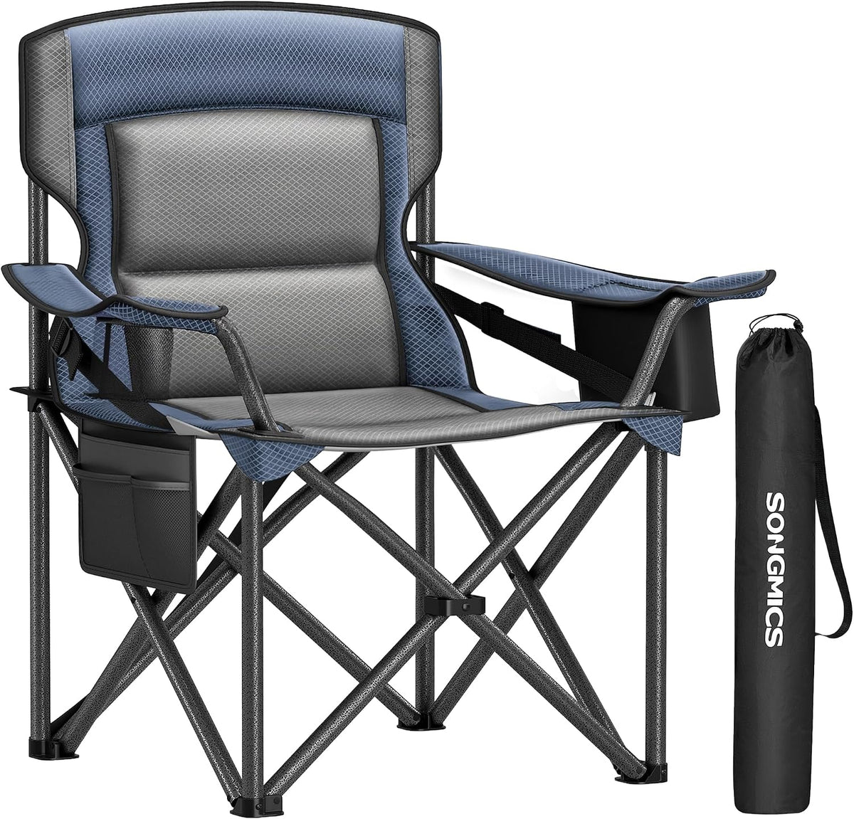 SONGMICS Folding Camping Chair, Max. Load Capacity 451.9 Lb