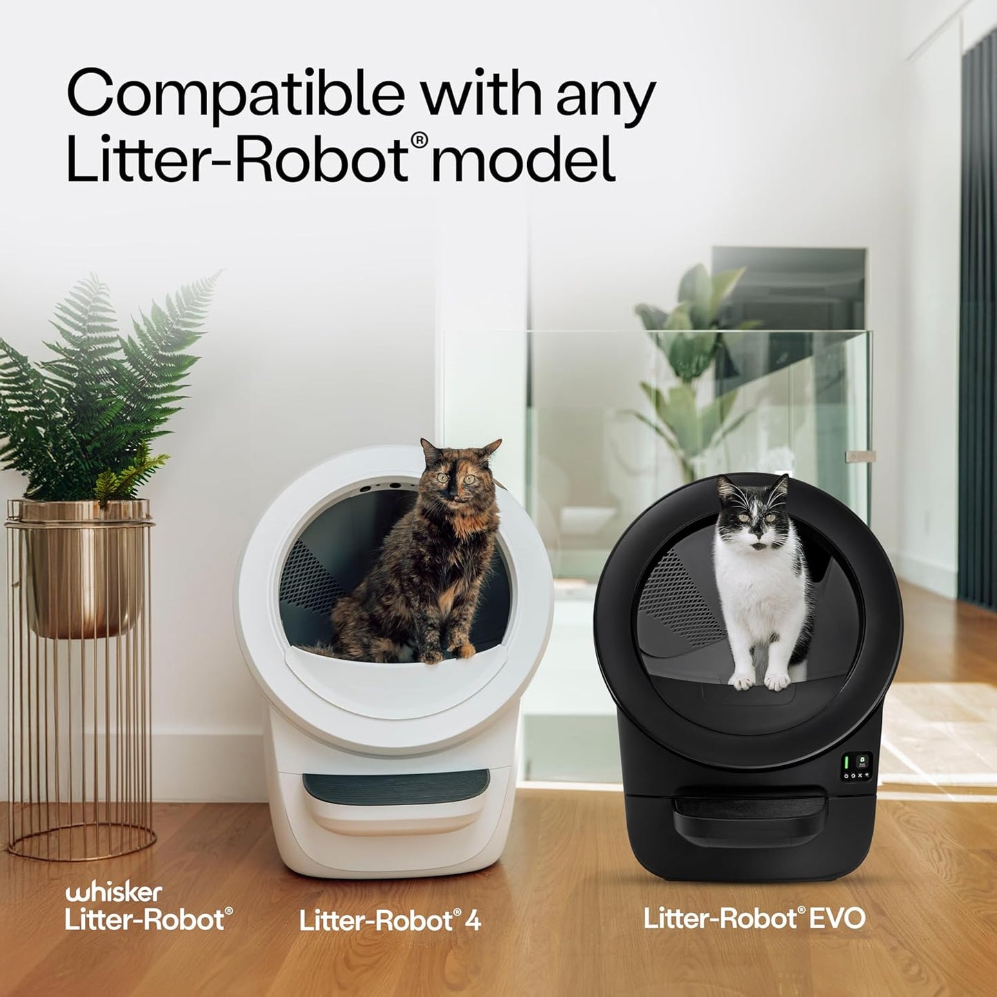 Whisker Litter-Robot Waste Drawer Liners, 25 Pack | Litter Box Liners, Custom Fit for Litter-Robot, 9-11 Gallons of Capacity, Quick to Install and Easy to Empty