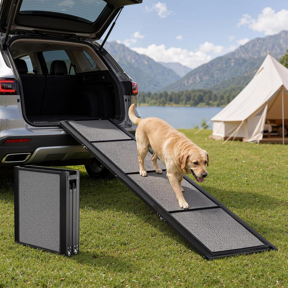Dog Ramp for Car 79" L X 20" W, Folding Ramp for Large Dogs, 200 LBS