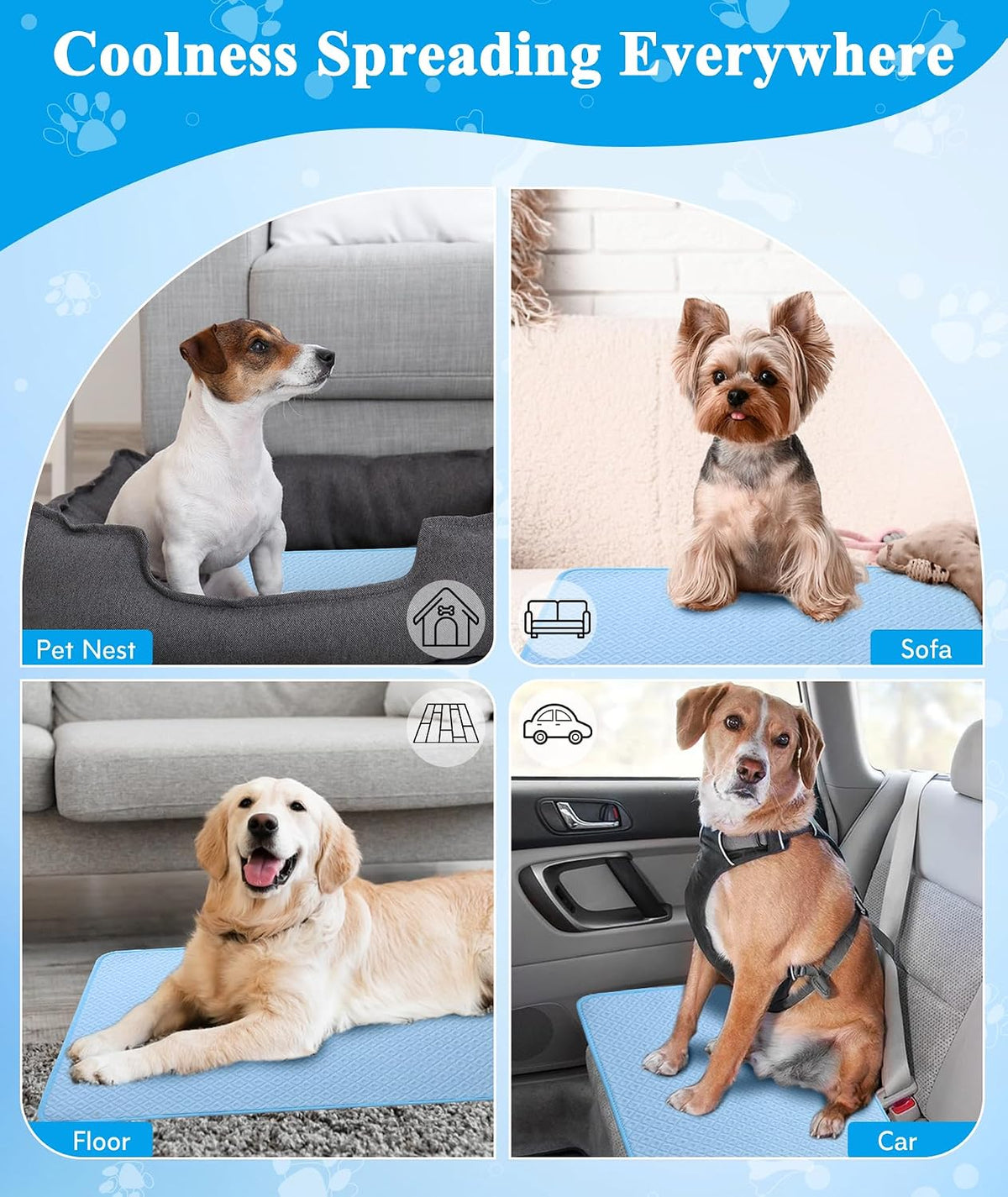 Dog Cooling Mat, Self Cooling Non-Gel Cooling Mat for Dogs Cat Use