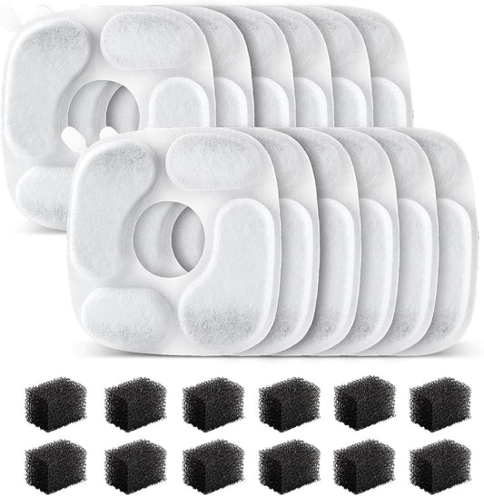 Cat Water Fountain Filters, F1 Series, 12 Pack Replacement Filters