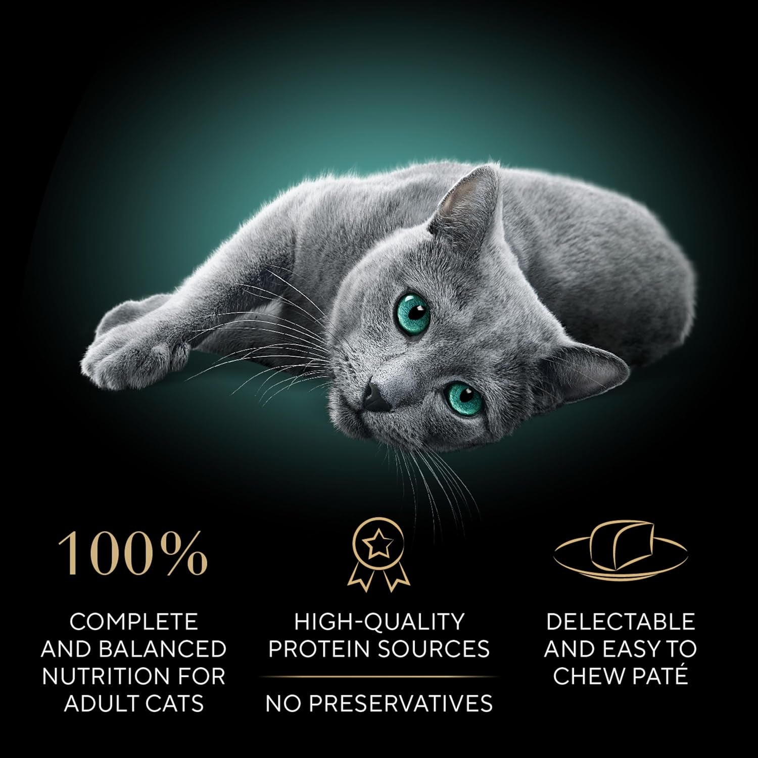 SHEBA Perfect Portions Paté Wet Cat Food Trays (24 Count, 48 Servings), Savory Chicken, Roasted Turkey, and Tender Beef Entrée, Easy Peel Twin-Pack Trays