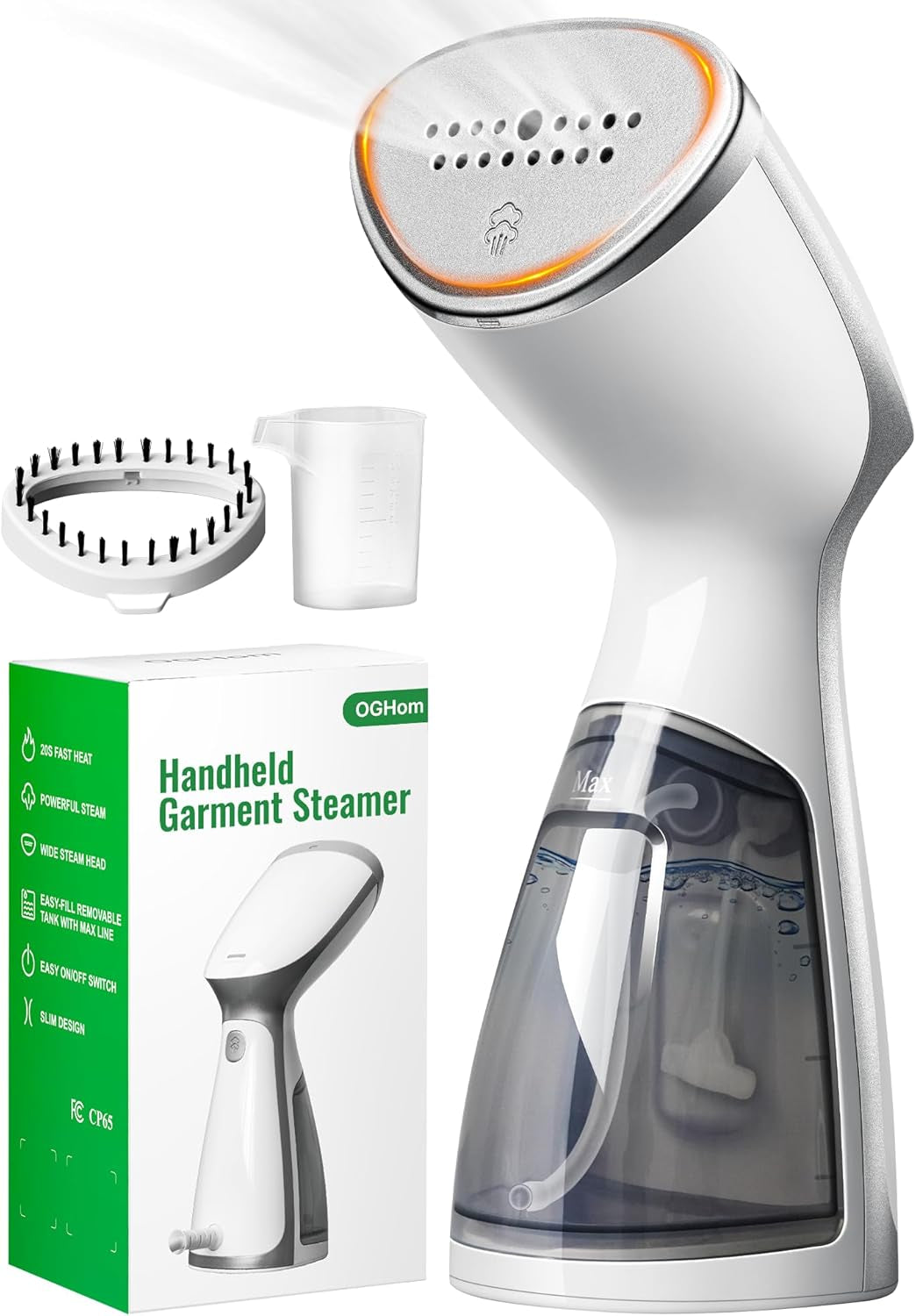 Oghom Portable Travel Handheld Steamer for Clothes, Garment Wrinkle Remover