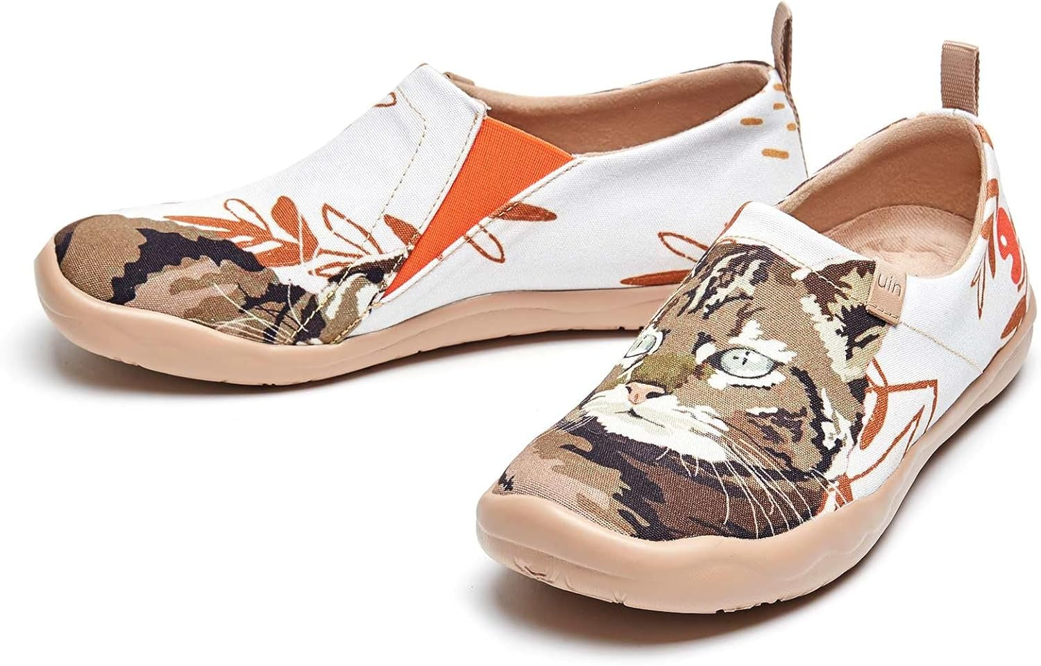 UIN Women'S Slip on Shoes Colorful Comfortable Lightweight Art Travel Sneakers Casual Floral Stylish Everyday Loafers