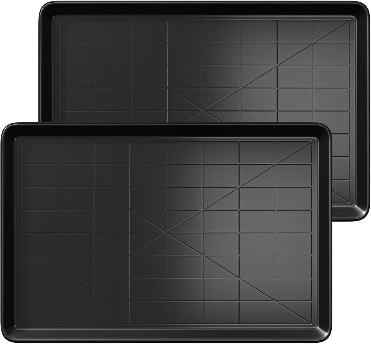 35.4" 2PC Dog Crate Tray Replacement Fit for Metal Dog Crate Dog Cage Pans Plastic Tray