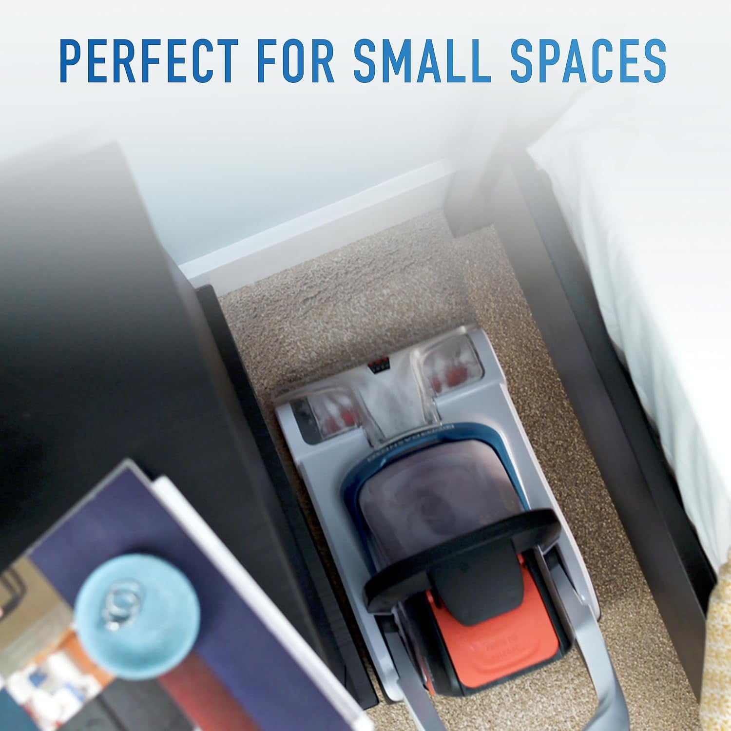 Hoover Powerdash Pet Compact Carpet Cleaner Machine, Lightweight Design, Heatforce Fast Drying, Antimicrobial Brush Roll, Pair with a Hoover Carpet Cleaner Solution