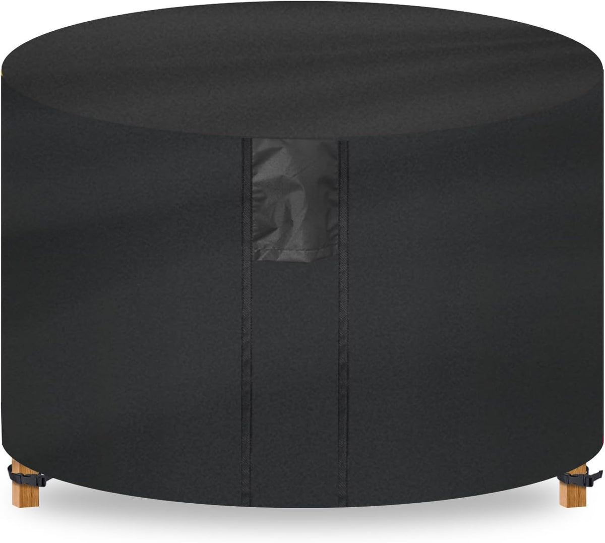 Fire Pit Cover Round- Waterproof Firepit Covers round (36Dia X 24H Inches, Black) Outdoor Fireplace Cover Weatherproof and Non Fading