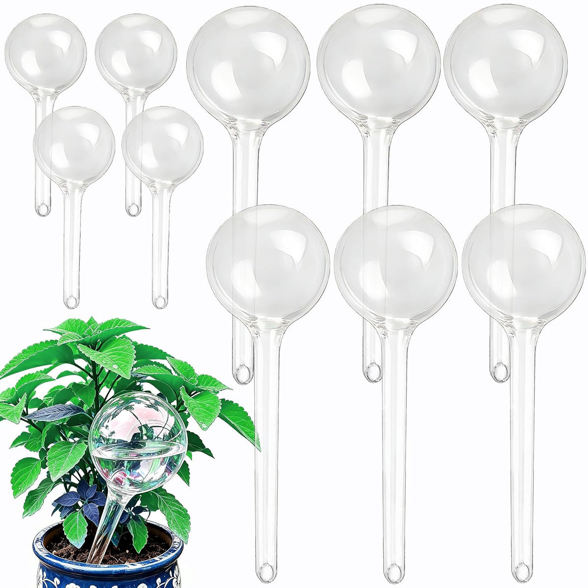 Plant Self Watering Globes, Garden Plant Potted Automatic Waterer Stake