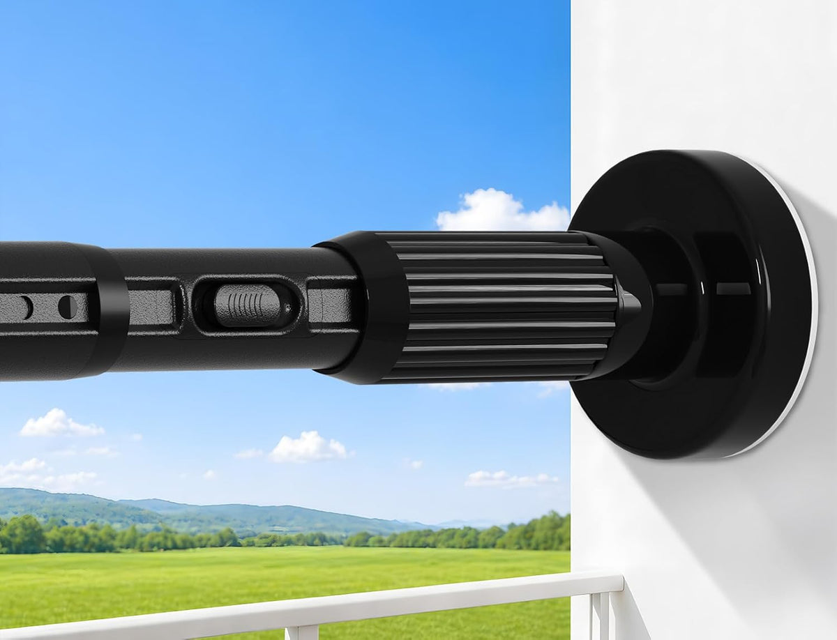 Heavy Duty Tension Curtain Rod No Drilling 41-118 Inch One-Click Adjustable