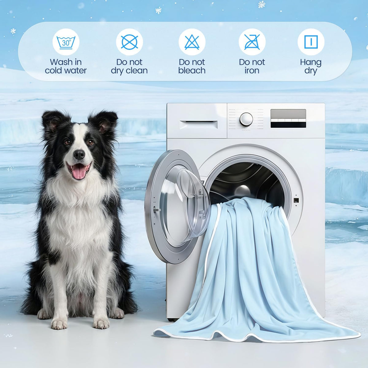 Mora Pets Cooling Blanket for Small Dogs Lightweight Soft Blue 29X40 Inch
