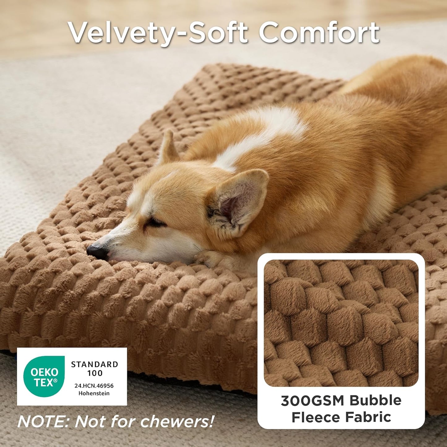 Bedsure Calming Dog Bed for Medium Dogs, Donut Pet Bed | Washable Dog Bed for Crate, Soft Fluffy Bubble Fleece Pet Bed