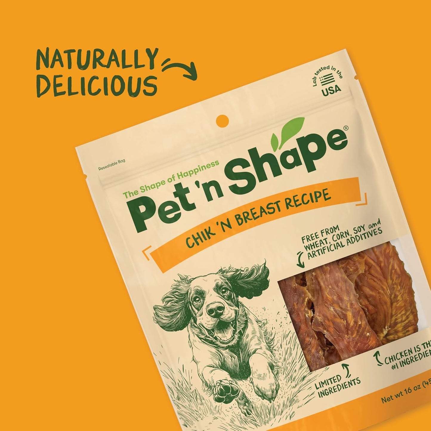 Pet 'N Shape Chik 'N Breast Jerky Dog Treats - 1 Pound