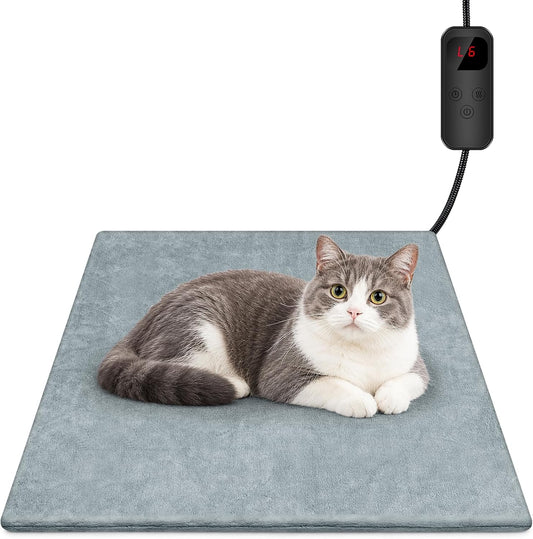 Verla Pet Heating Pad for Cats & Dogs with Timer, 6 Heat Levels