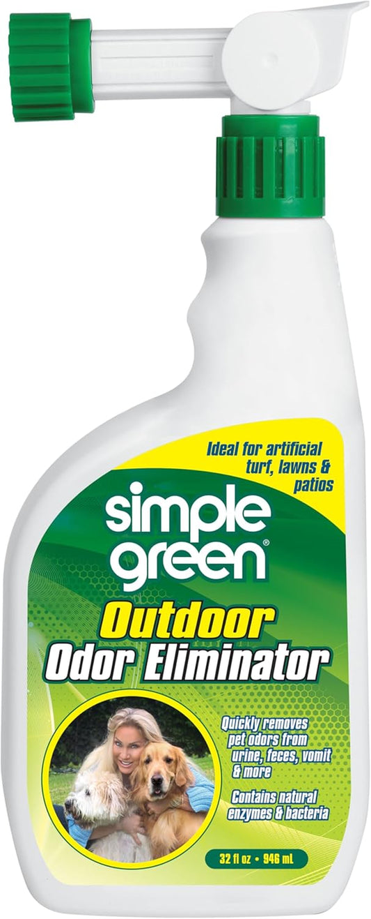 Simple Green Outdoor Odor Eliminator for Pets, Dogs, Ideal for Artificial Grass & Patio (32 Oz Hose End Sprayer)