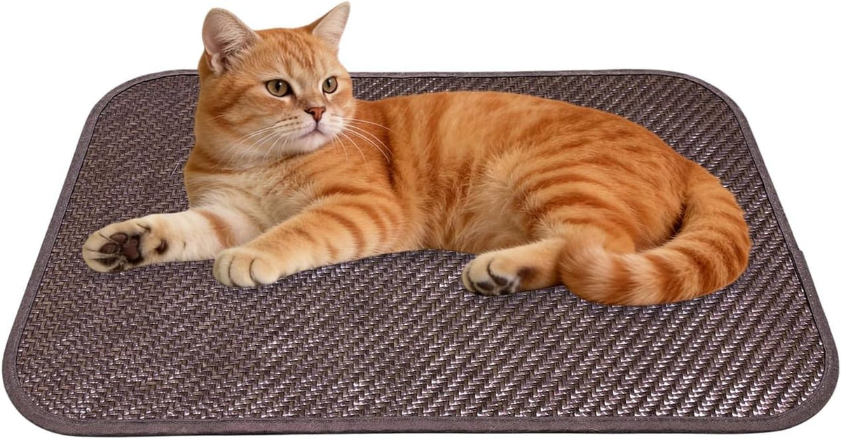 Woven Cool Mat for Cats, Waterproof Rinse-Clean Pad, 26" X 16"