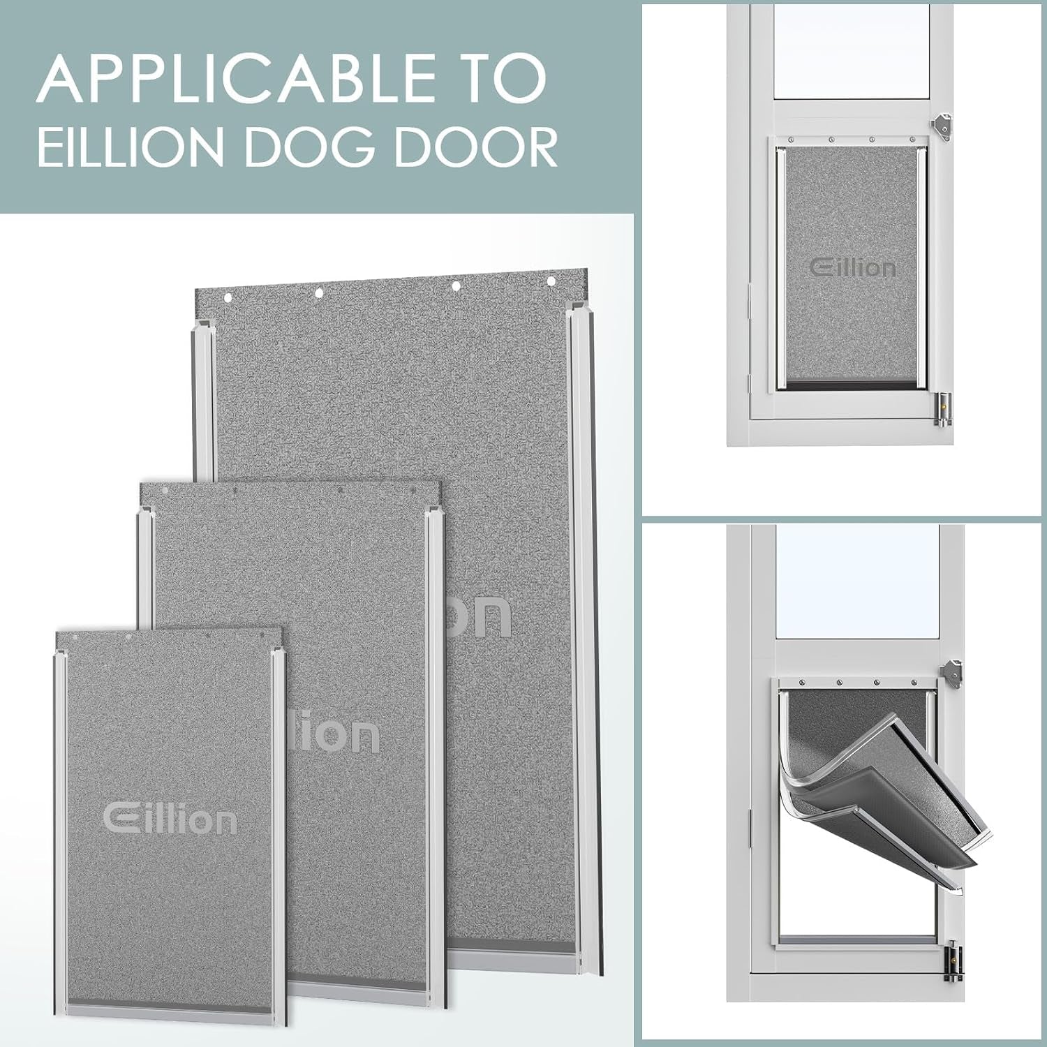 Large Dog Door Replacement Flap – Fits Eillion Sliding Glass Pet Doors Only (Large Size)