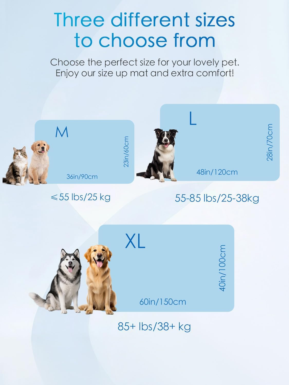 BECEMURU Cooling Mat for Dogs, Q-MAX＞0.46 Thickened Breathable Crate Pad