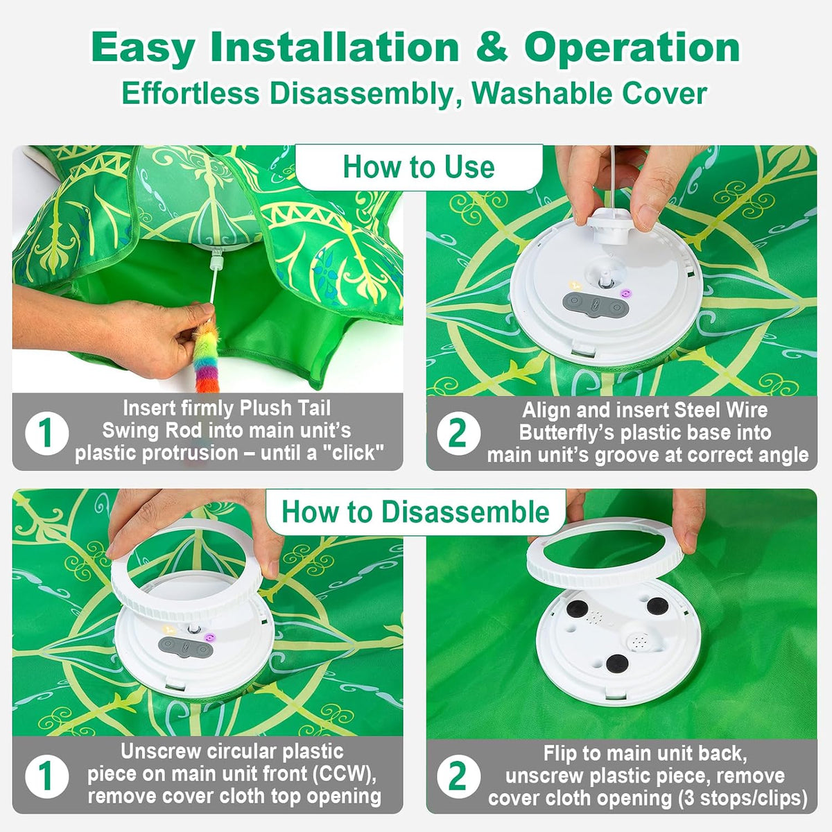 Interactive Cat Toys for Indoor Cats,Automatic Kitten Tunnel Toys