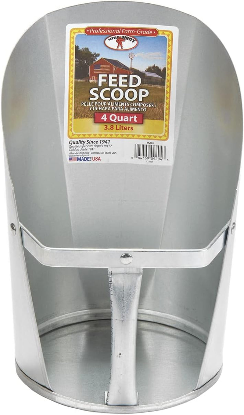 Little Giant 4-Quart Galvanized Feed Scoop