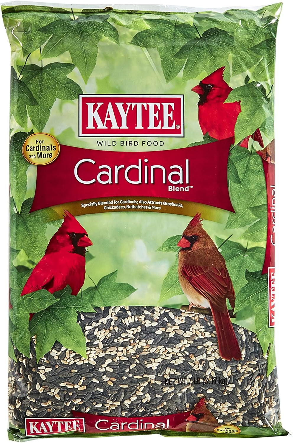 Kaytee Cardinal Bird Seed, Premium Mix to Attract Cardinals, 7 Lb Bag