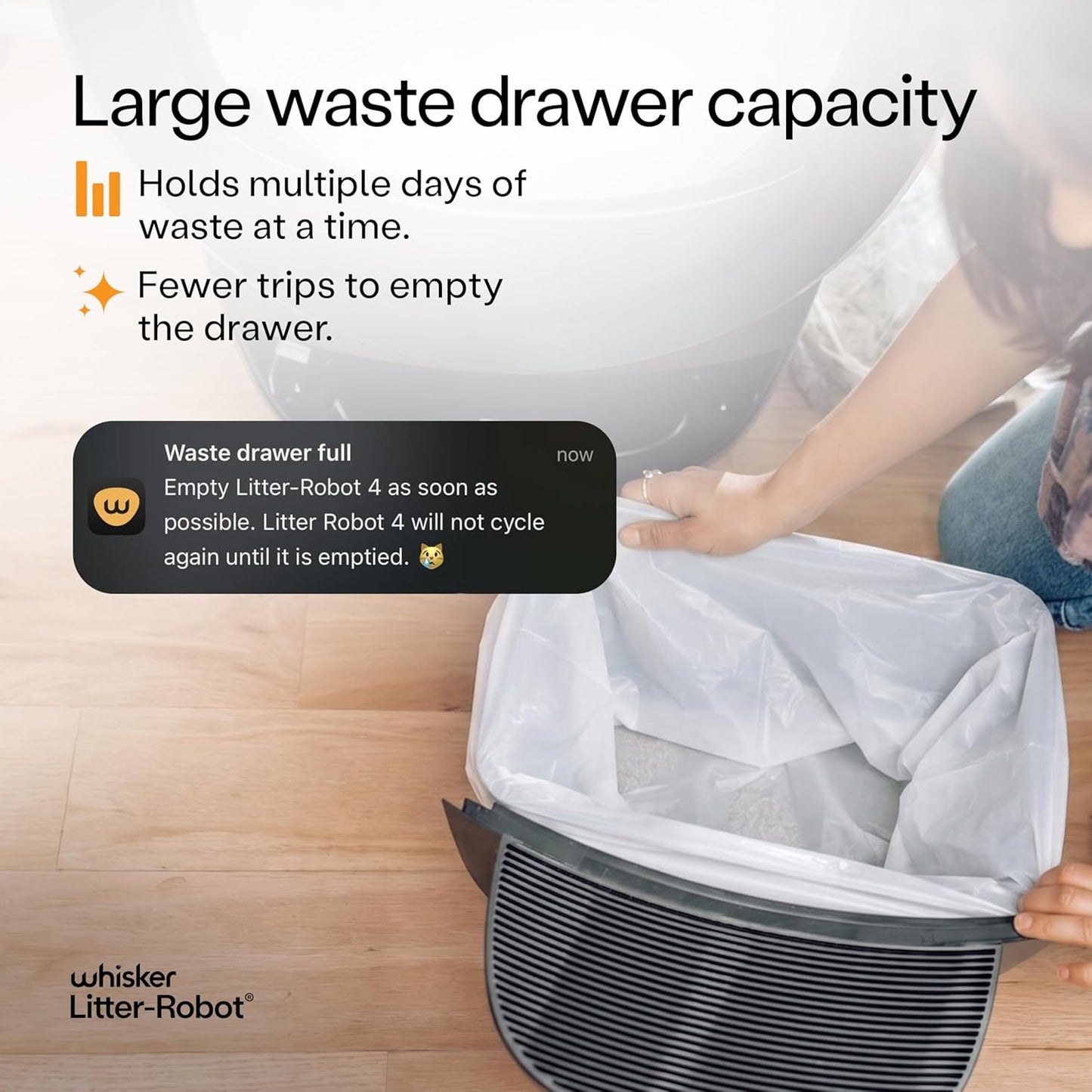 Whisker Litter-Robot 4 Supply Bundle, Black - Automatic, Self-Cleaning Cat Litter Box, Includes Litter-Robot 4, 3 Odortrap Refills, 10 Liners, 30 Cleaner Wipes, & 2 Carbon Filters