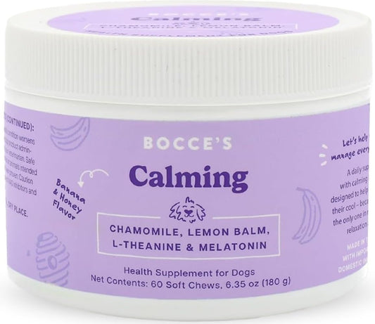 Bocce'S Bakery Calming Supplement Chews, Banana & Honey Flavor (60 Ct)