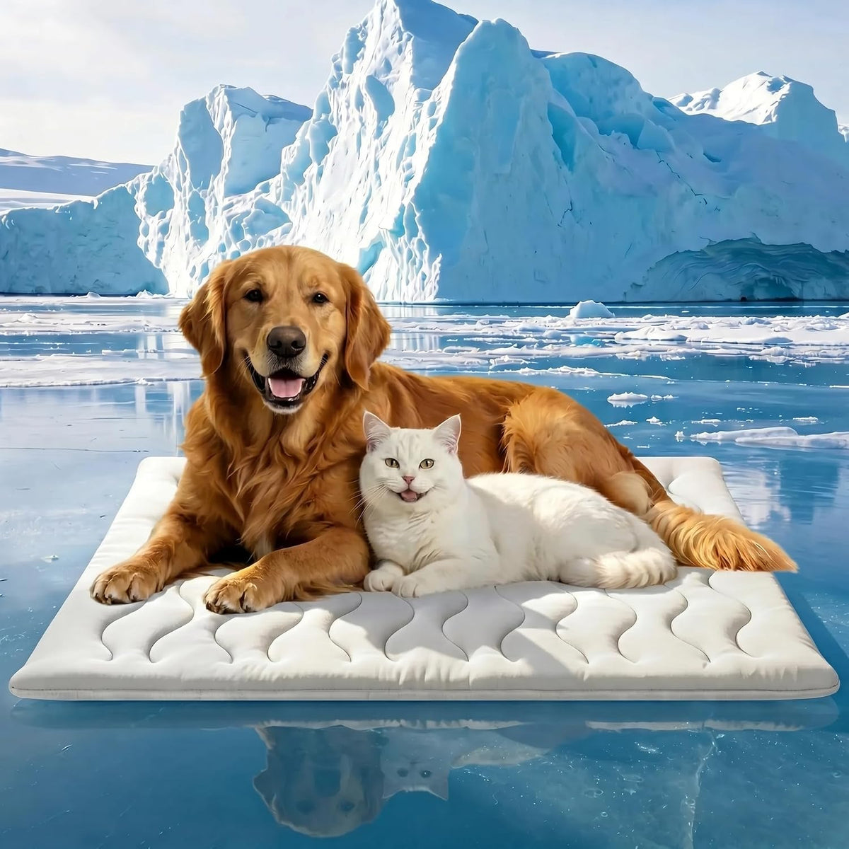 Cooling Mat for Dogs, Q-MAX＞0.5 Instant Temp Drop, 2026 Upgraded Arc-Chill Washable Thicken Waterproof, Self-Cooling Crate Pad for Medium Dog&Cat, All-Season Use