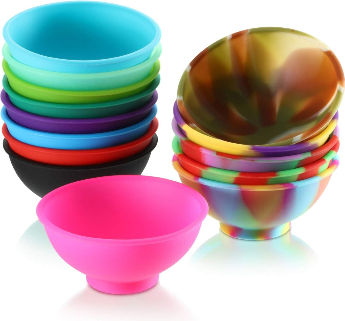 Boao 14 Pcs Mini Silicone Pinch Bowls, 1.75 Oz Small Bowls for Prep Sauce