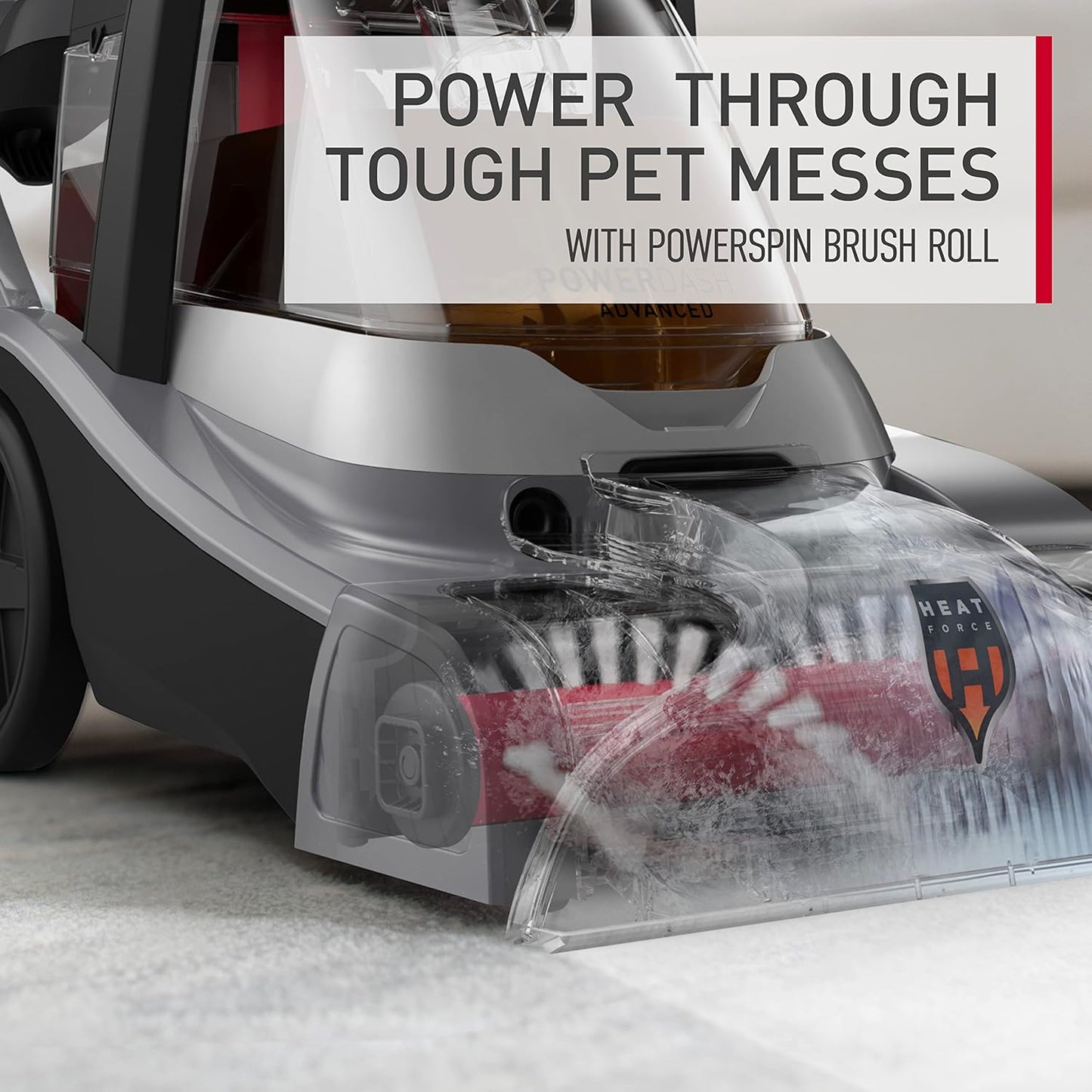 Hoover Powerdash Pet Advanced Compact Carpet Cleaner Machine with above Floor Cleaning, Lightweight Carpet Shampooer Machine, Pair with a Hoover Carpet Cleaner Solution for a Bright, Refreshed Home