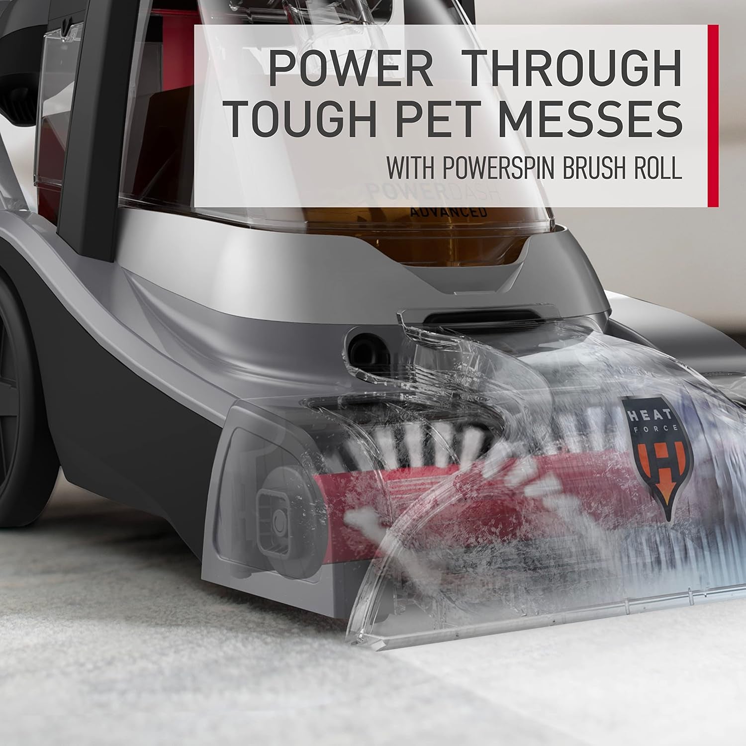 Hoover Powerdash Pet Advanced Compact Carpet Cleaner Machine with above Floor Cleaning, Lightweight Carpet Shampooer Machine, Pair with a Hoover Carpet Cleaner Solution for a Bright, Refreshed Home