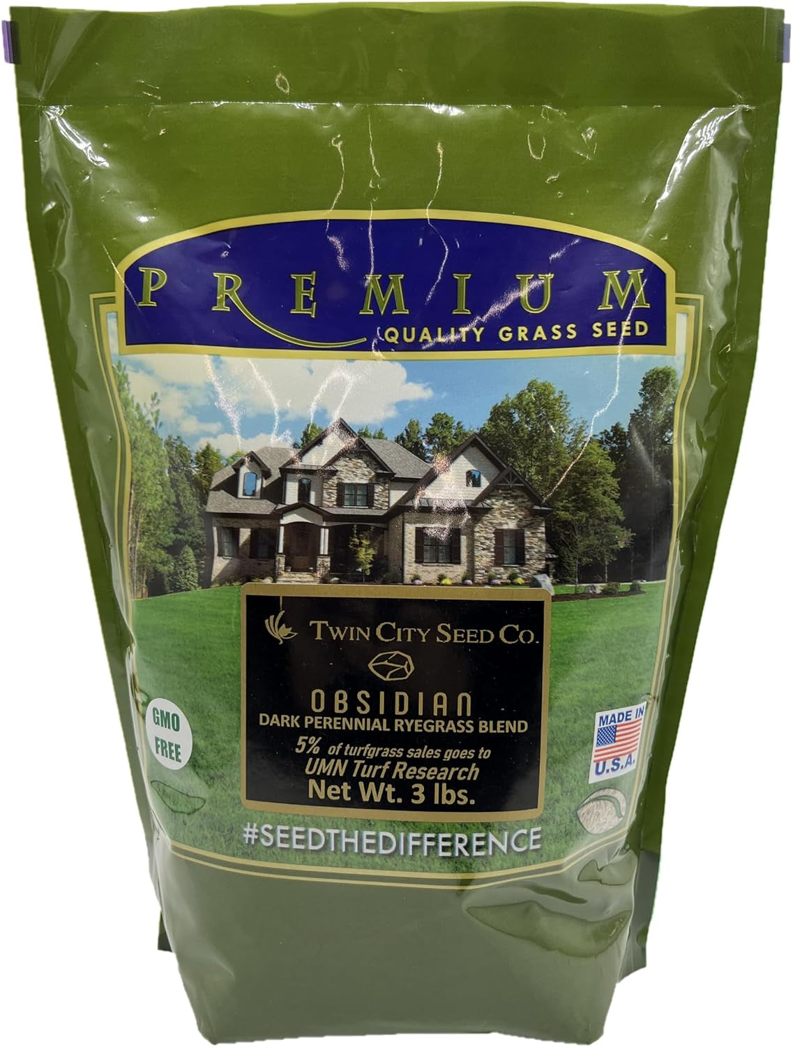 Twin City Seed Co. Obsidian Lawn Grass Seed Mixture, 3 Lb