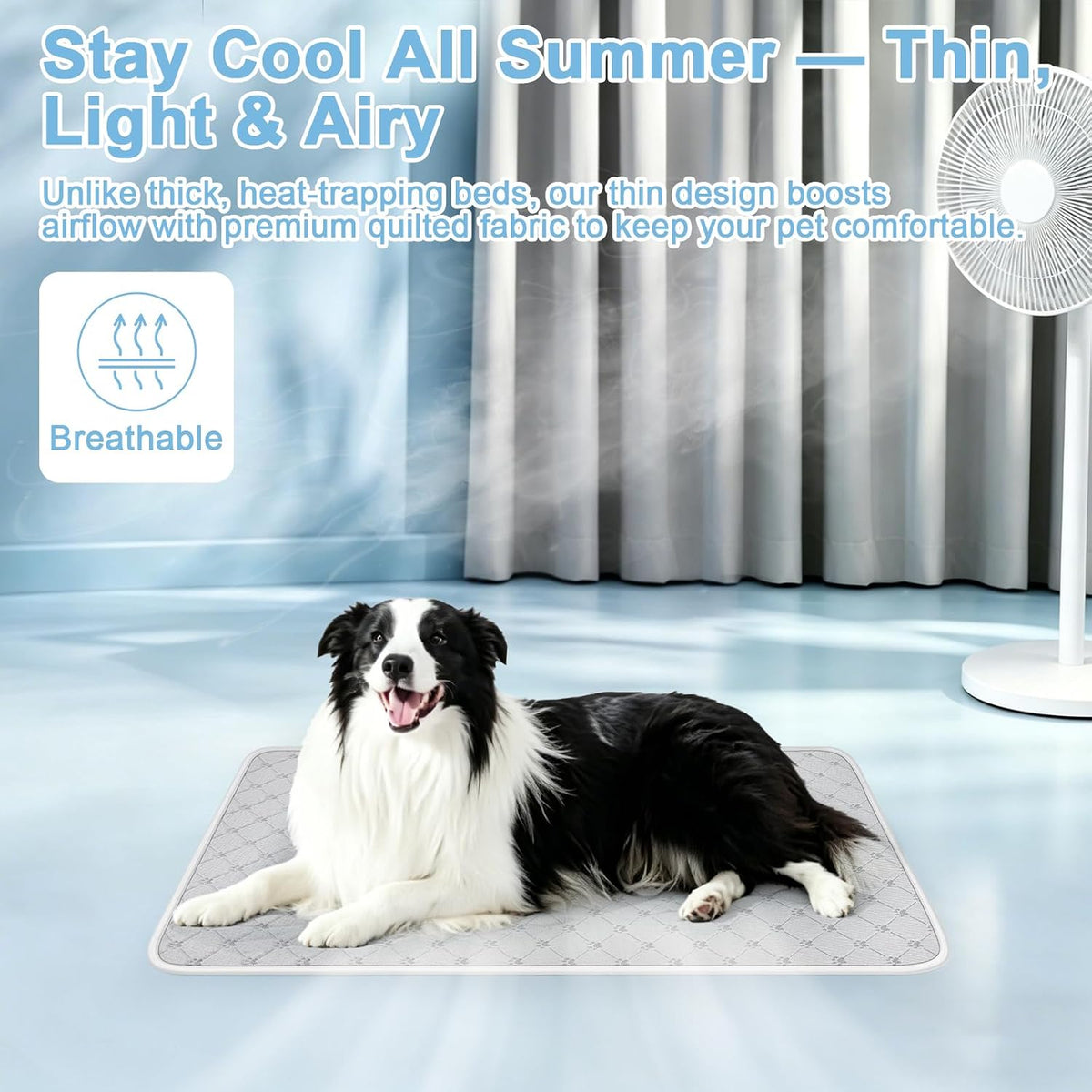 Cooling Mat for Dogs Cats,Pet Dog Cooling Mat Blanket for Dogs,24X18, Grey