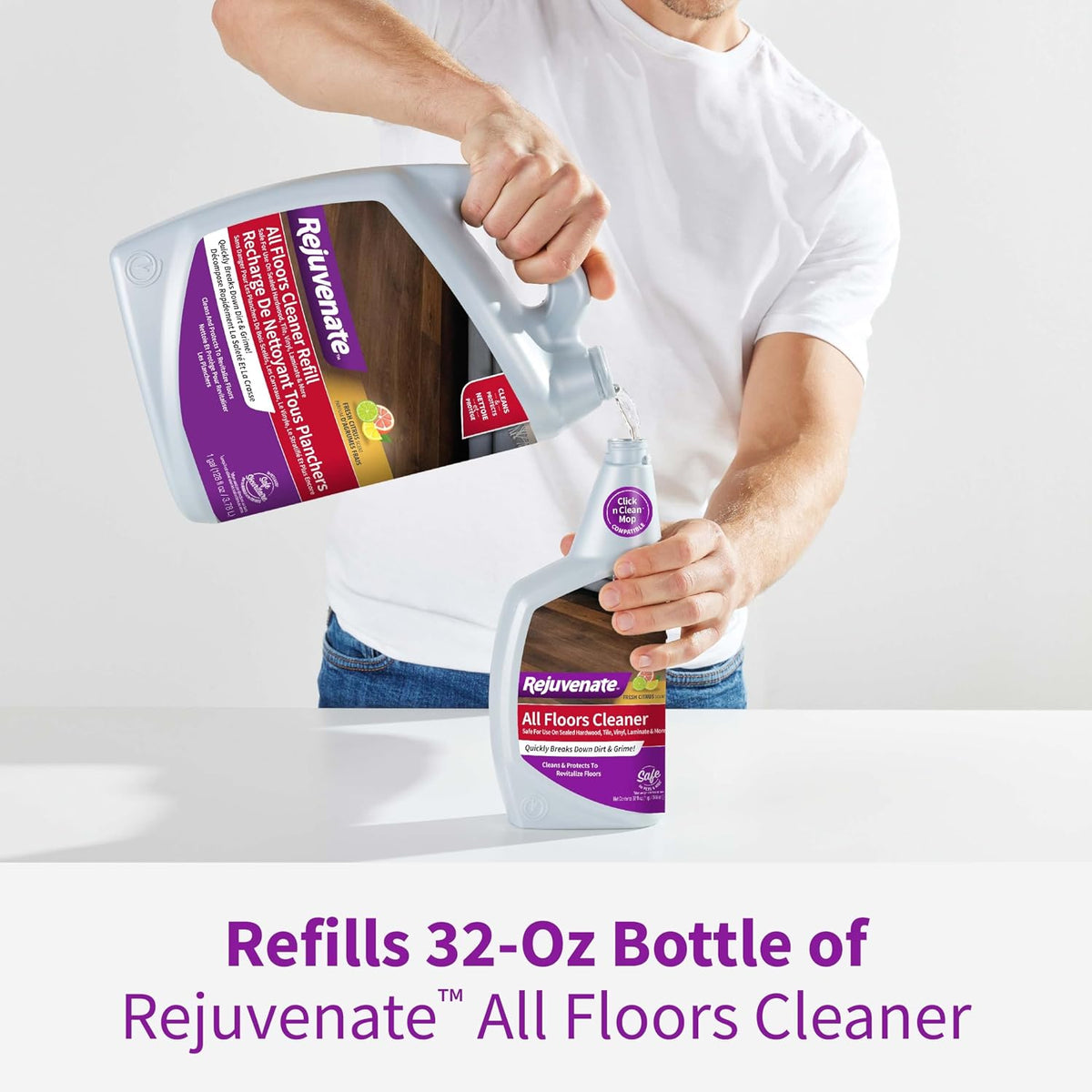 Rejuvenate All Floors Cleaner Refill 1 Gal, Fresh Citrus Scent