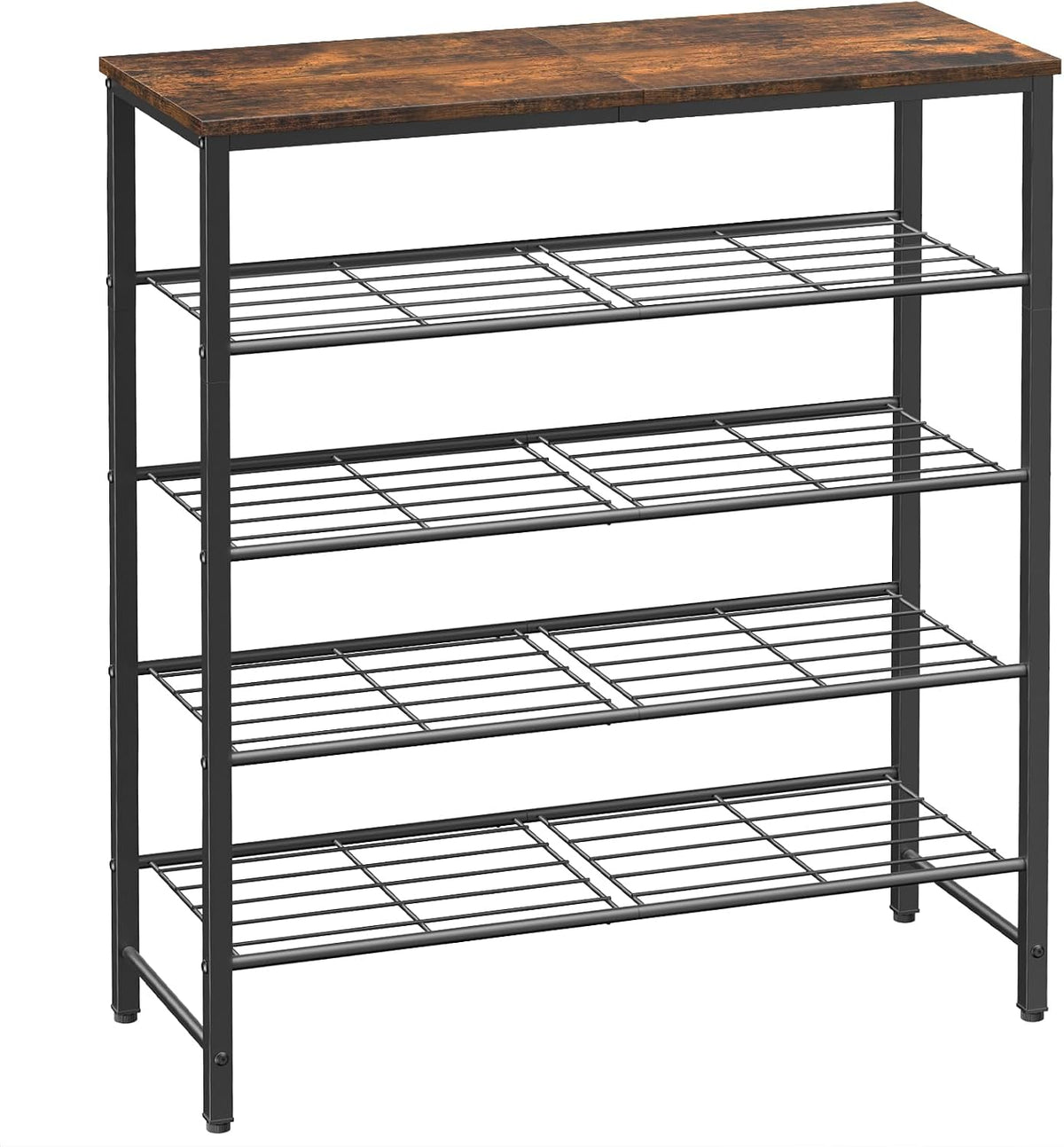Kitsure Shoe Rack for Closet, Shoe Storage, 29.5" Wide - 5 Tier, Brown