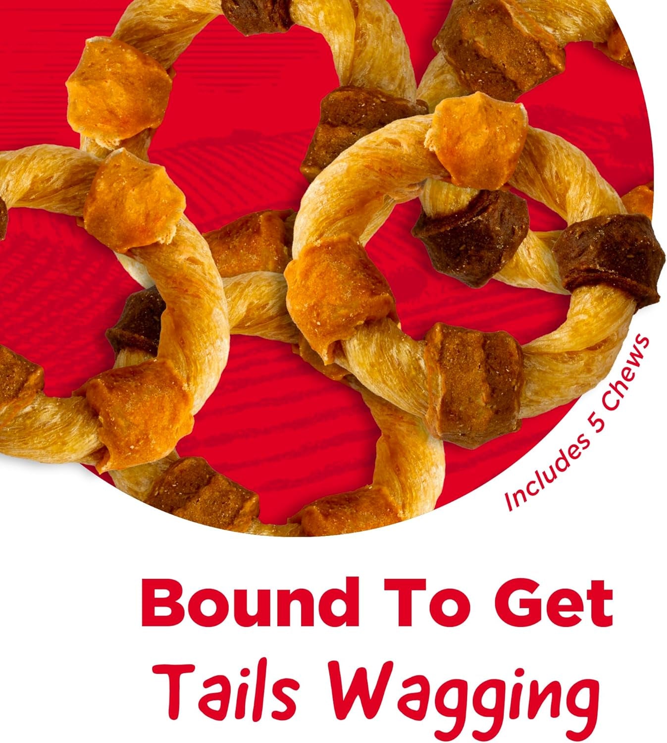 Country Kitchen Rawhide Free Kabob Rings 4 Flavor Protein Variety Dog Chews, Made with Real Chicken, Beef, Pork, and Duck, 5 Count