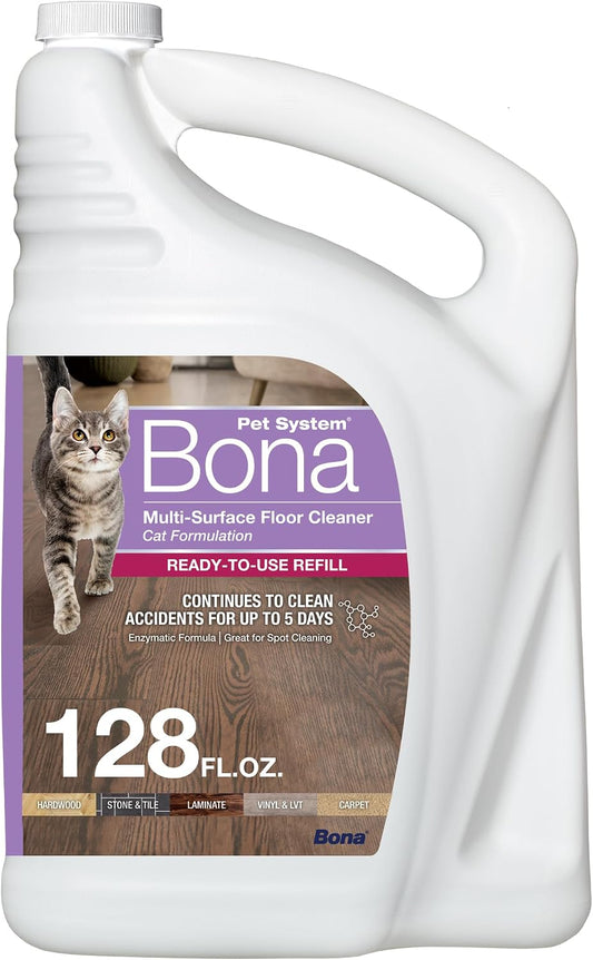 Bona® Pet System Multi-Surface Floor Cleaner Refill, Cat Formulation 128Oz