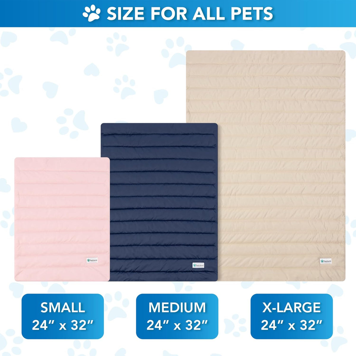 Petami Dog Cooling Mat Blanket Pet Pad for Small Medium Cat, Medium 29X40