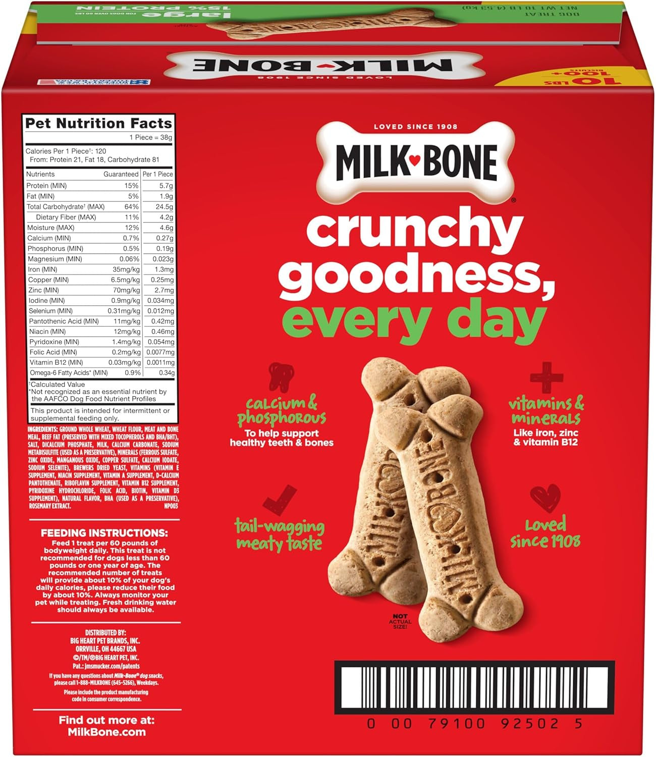 Milk-Bone Original Biscuits, Large Dog Treats, 10 Lb. Box