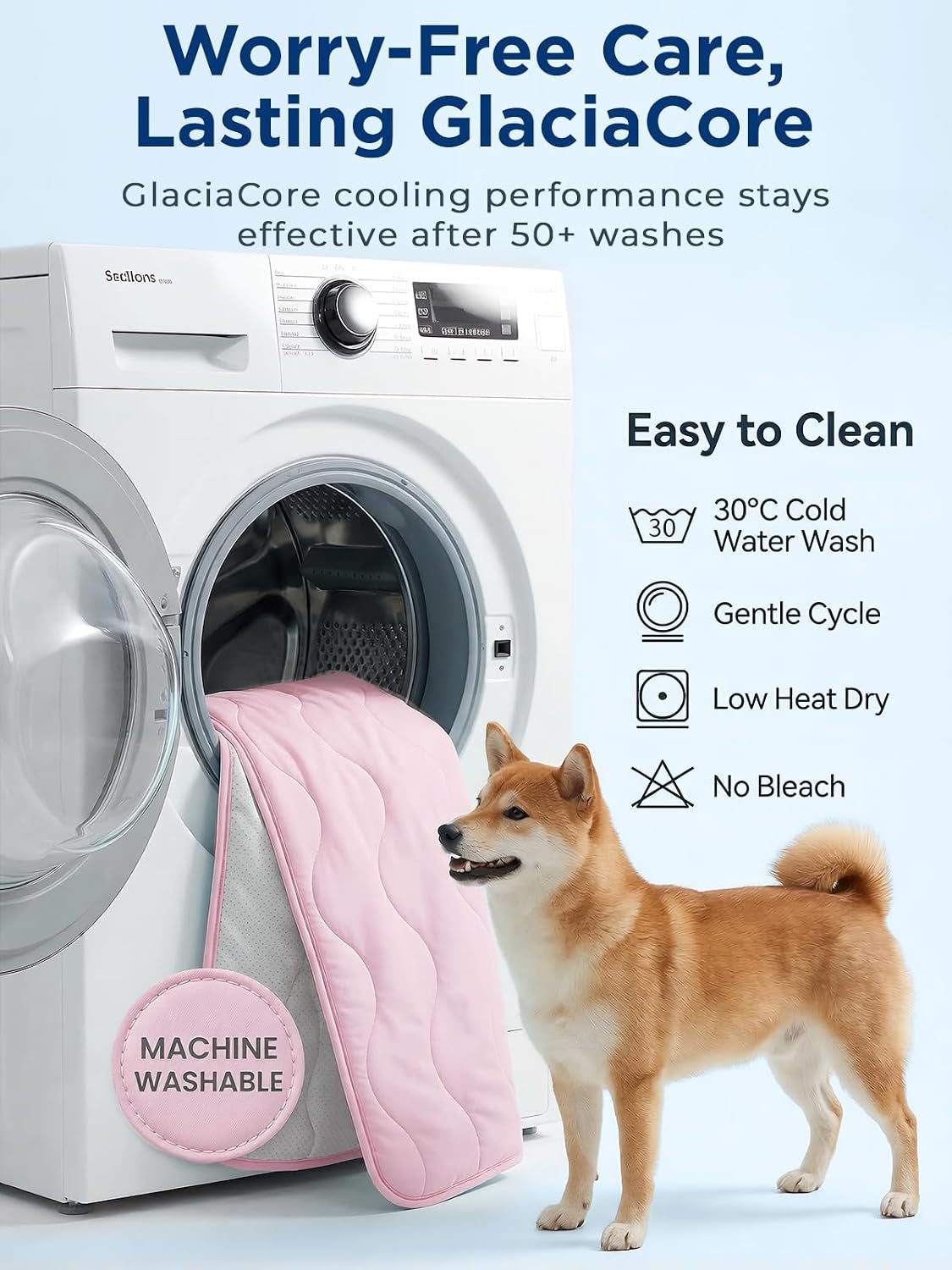 Furrybaby Dog Cooling Mat,Self Cooling Mat for Large Dogs& Cats,Pink