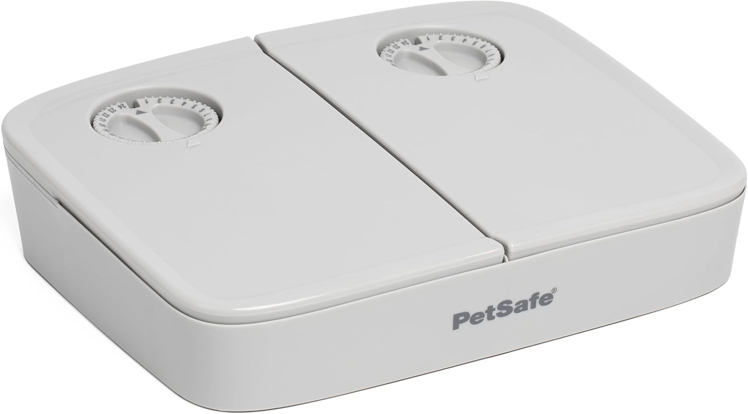 Petsafe Analog 2 Meal Programmable Pet Feeder, Automatic Dog and Cat Feeder - Dry or Semi-Moist Pet Food Dispenser, Slow Feed Portion Control (3 Cup/16 Ounce Total Capacity), Tamper-Resistant Design