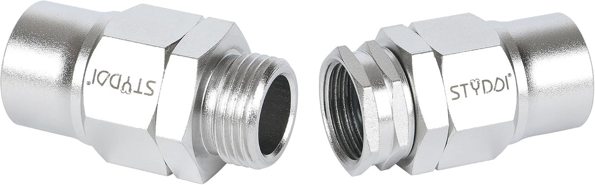 STYDDI 304 Stainless Steel 3/4-Inch Garden Hose Repair Fittings Kit, Heavy-Duty Male and Female 3/4" Barb Water Hose Replacement Ends Coupler, Lead-Free Hose Mender Connector for 3/4" Garden Hose