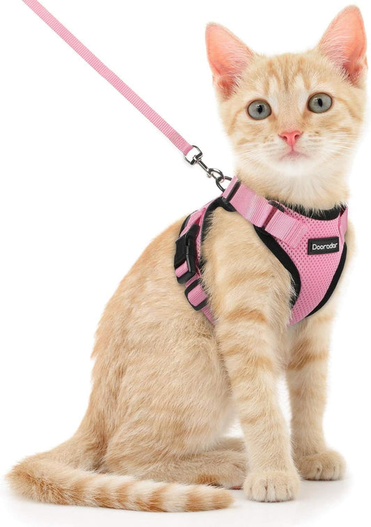 Cat Harness and Leash Set, Adjustable and Escape Proof, Xs