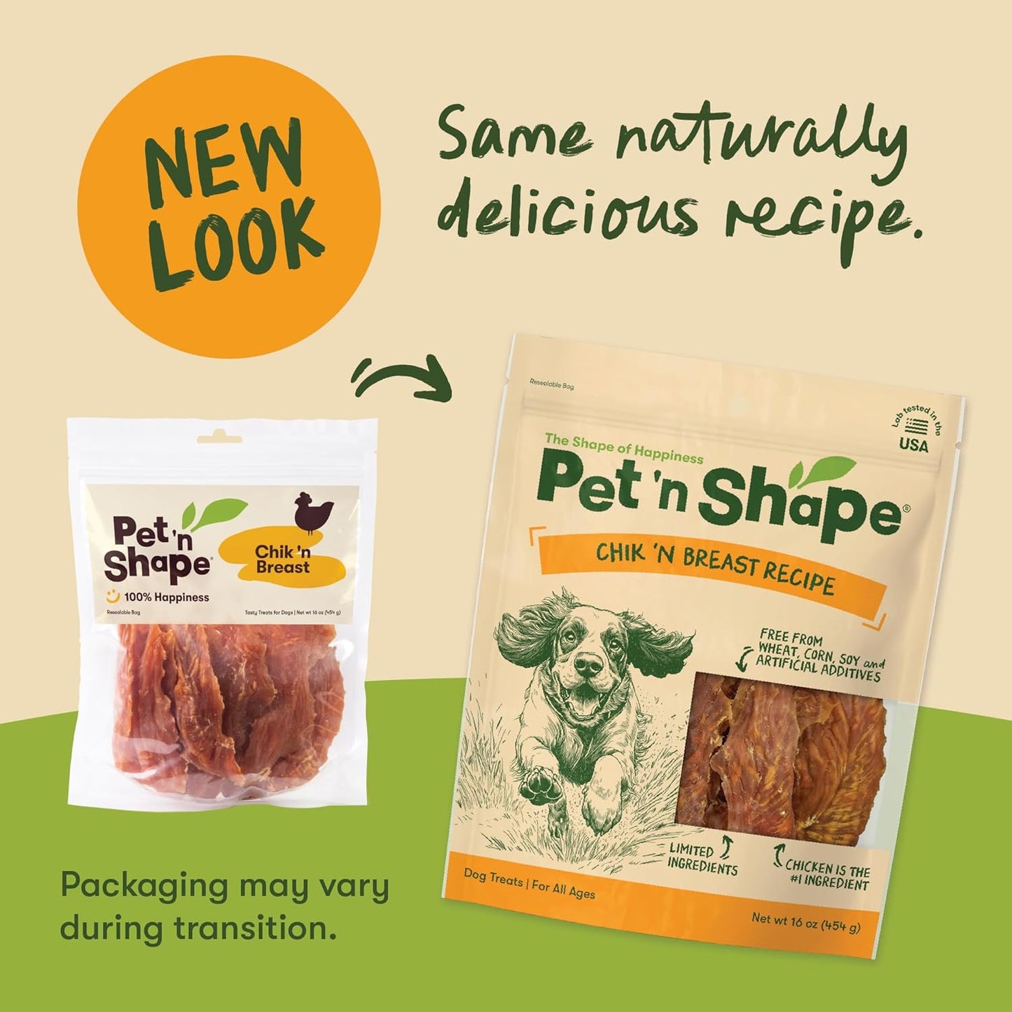 Pet 'N Shape Chik 'N Breast Jerky Dog Treats - 1 Pound