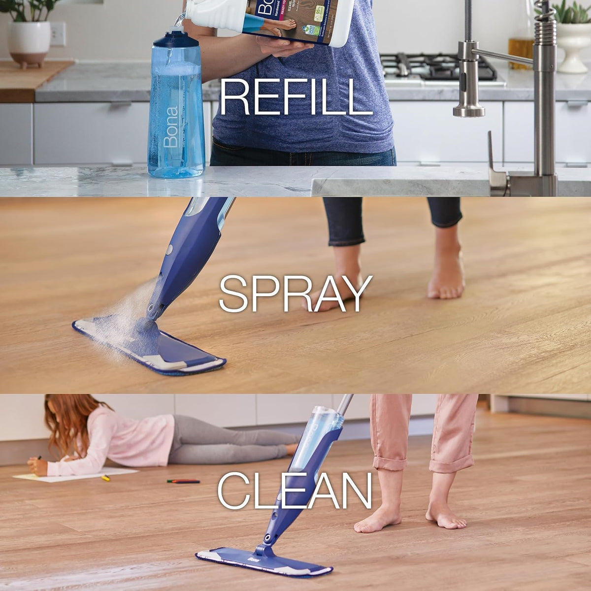 Bona Hardwood Floor Cleaner Refill - 128 Fl Oz - Unscented